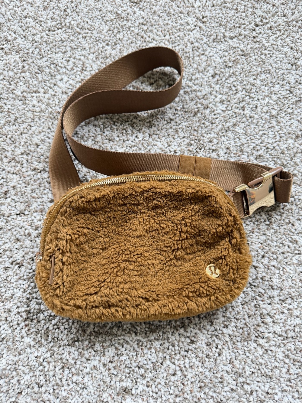 lululemon athletica Brown Sherpa Crossbody Belt Bag